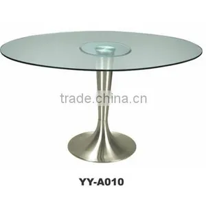 Fashion Tempered Glass Top Dining Table YY-A010 thumbnail-1