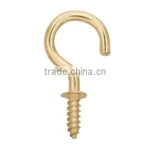 Gold Plated Brass Screw Coat & Hat Hook thumbnail-1