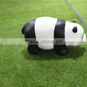 Home Garden Seats Christmas Decorative 30cm Height Small Artificial White and Black Fiberglass Chinese Flat Panda E10 28X06 thumbnail-2