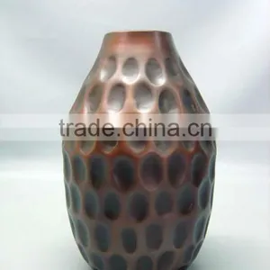 Iron Flower Vases,Hammered Flower Vases,Metal Flower Vase,Designer Vases,Home Decorative Flower Pots thumbnail-1