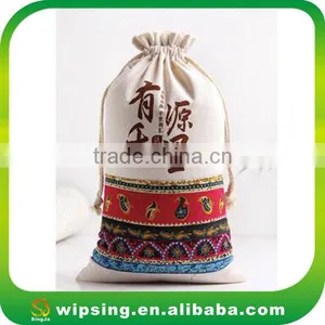 Custom Design Full Printing Cotton Drawstring Bag thumbnail-3