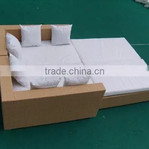 Double Rattan Sofa Bed Outdoor Rattan Furniture thumbnail-4