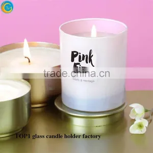 Custom Set 3 Laser Cut Glass Candle Holders Printed Personalized Votive Holders thumbnail-4