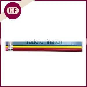 Standard Size Colorful Wooden HB Pencil With Eraser, HB Pencil With Eraser Topper, HB Pine Pencil With Eraser thumbnail-1