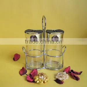 Glass Pepper Shaker on Stand/salt Spice Shaker thumbnail-1
