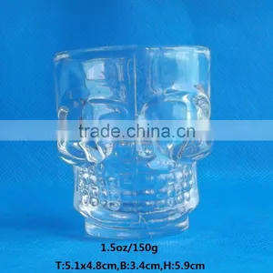 1.5 oz 50ml Wine Glass Skull Shot Glass Cup thumbnail-1