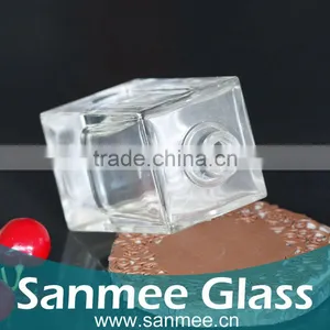 Supplies Square Glass Jar 100ml Transparent Glass Bottle For Perfume thumbnail-2