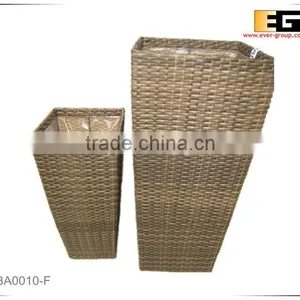Square PE/Plastic Rattan With Liner Deco Planter thumbnail-1