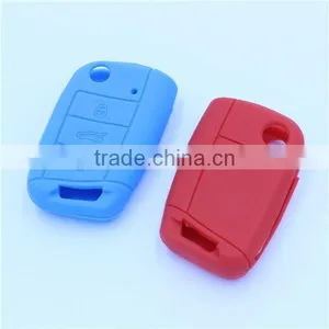 Cheap Price Single Color Silicone Car Key Covers, Silicone Car Key Holer for Volkswagen Golf7 thumbnail-3