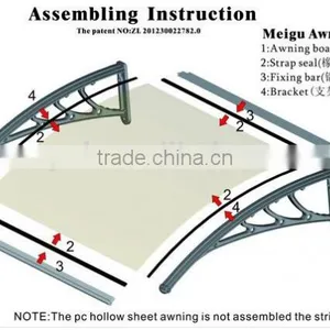 Wholesale Price Polycarbonate Window and Door Canopy for Free Sample Available thumbnail-5