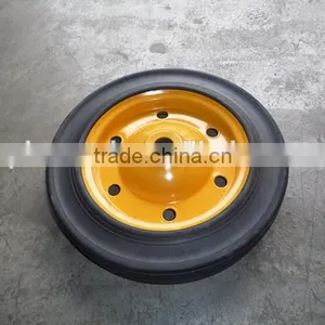 13x3 Powder Rubber Wheel Heavy Duty Solid Rubber Wheels thumbnail-1