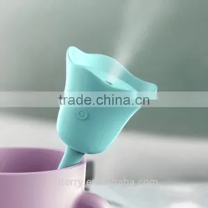 USB Portable Mini Flower Humidifier Rose Tulip Shape Air Diffuser Mist Make thumbnail-3