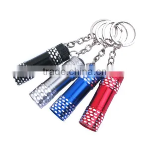 3 LED Promotion Mini Aluminium Light Wholesale LED Flashlight Keychain thumbnail-1