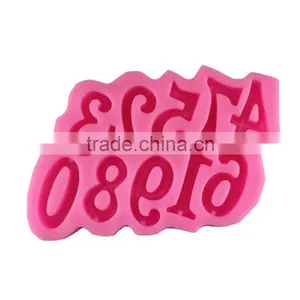 Silicone Fondant Chocolate Mold 0-9 Digital Arts Tool DIY Fondant Cake Mold 1688 Agent thumbnail-1