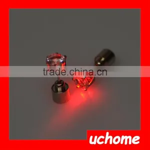 UCHOME Unisex Glowing Ear Stud Novelty Gifts Lot Flash LED Glowing Light Up Change Colour Earrings Studs Dance Party Gift thumbnail-3