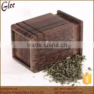 Burned Wooden Tea Canister Wholesale thumbnail-3