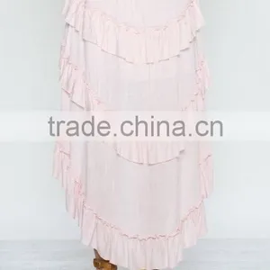 Femme Ruffles Cascading Throughout Skirt 100% Rayon Long Layered Skirts thumbnail-4