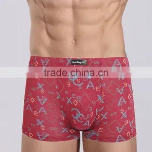 Colorful Printed Underwear Men Boxers Bamboo Fabric Men Panties thumbnail-1