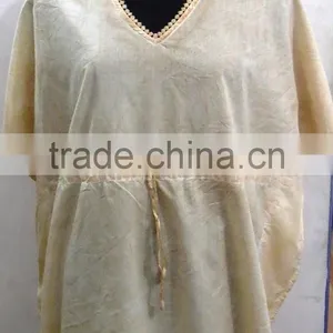 LADIES SANDWASH DYE BREATHABLE KAFTANS BEACHWEAR thumbnail-2