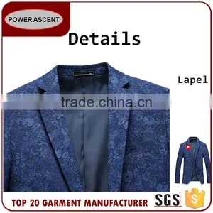 Wholesale Fashion Men'S Printed Suit Polyester Jacket Blzer Made In China thumbnail-4