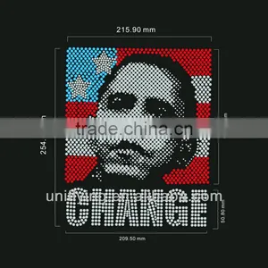 Obama Rhinestone Fashion Hot-fix Stone Pattern thumbnail-1