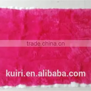 Daying Origin Rabbit Fur Plate Real Rabbit Pelt Plates Dyed Colors Rabbit Fur Skin Plates thumbnail-4