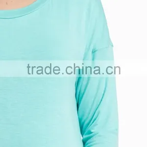 Wholesale Long Sleeve Green Maternity Wear Clothes With Crochet Trim thumbnail-5
