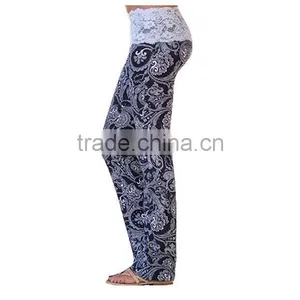 Full Sublimation Print Capri Yoga Pants Women Custom Your Logo thumbnail-2