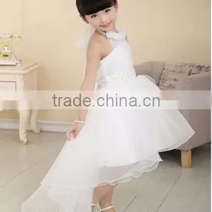 Newly Summer Princess Wedding Bridesmaid Flower Girl Dress for Child Wear Kids Clothes White Party Tutu Dresses for Girl !! thumbnail-2