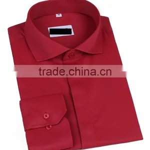 2017 New Style Solid Color Mens Shirt Long Sleeve thumbnail-1