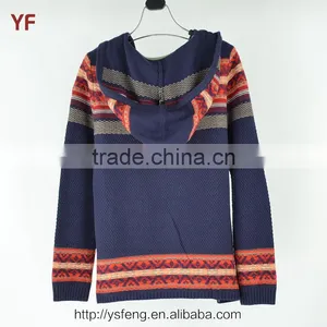 European Style Mens Picture Color Combination Sweater thumbnail-2