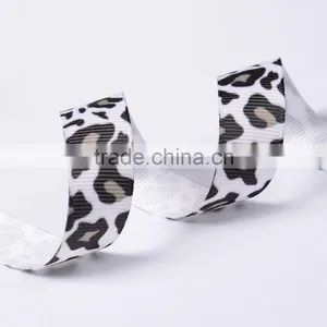 5/8" Leopard Animal Printed Grosgrain Ribbon thumbnail-2