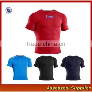 2016 Custom Sportswear Compression T- Shirts /Wholesale Manufacturer Men Compression Wear /---AMY16613 thumbnail-1