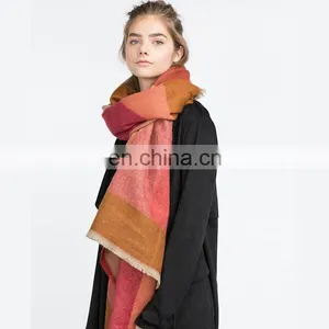 Autumn And Winter New Colorful Super Soft Thickening Warm Cashmere Scarf thumbnail-1