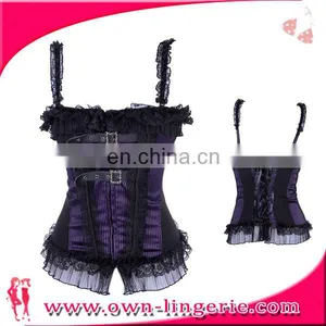 In Stock Item Wholesale Women Sex Tight Lacing Corset Neck Halter Corset thumbnail-3
