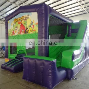 2017 Latest Design Netted Windows Inflatable Green and Purple Jumper With Slide Combo/ Modular Combo 6 in 1 thumbnail-1