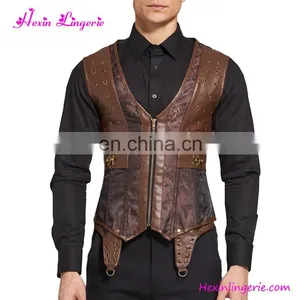 Custom Fashion Zipper Brown Lace Slimming Waist Corset Busk Tank Top thumbnail-1