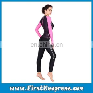 Pink Long Sleeve Lycra Top Quality Rash Guards For Women thumbnail-2