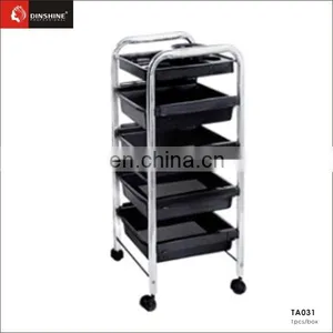 Four Wheels Salon Furniture Beauty ABS Plastic Salon Trolleys thumbnail-4