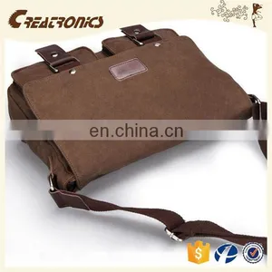 CR on Time Delivery Guaranteed 2016 Latest Fashion Men's Canvas Shoulder Bag Brown Vintage Messenger Bags thumbnail-4