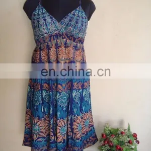 Hippie Summer Beach Dress Mandala Dresses Indian Vintage Cotton Dress Gypsy Amazing Ethnic Gauze Hippie Boho Dress Plus Size thumbnail-1