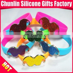 Lovely New Style Silicone Bracelets With Metal Charms thumbnail-1