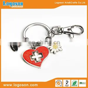 Custom Effier Tower Heart Pendant Paris Metal Keychain Pendants thumbnail-3