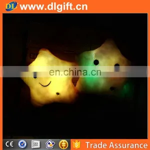 Wholesale Colorful Lucky Star Shining Led Light Pillow Led Star Shape Light Throw Pillow thumbnail-1