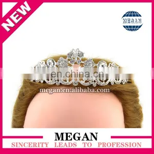 Rhinestone Imperial Crown Tiara Crystal Beauty Pageant Queen Tiara thumbnail-1