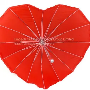 Creative Heart-shaped UV Protection Parasol Long Handle Wedding Umbrella for Gift thumbnail-1