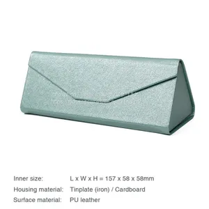 Triangle Folding Glasses Case; Creative and Portable Myopic Eyewear Holder thumbnail-3