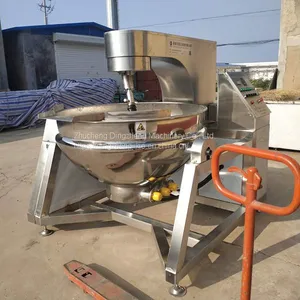 Planetary Stirring Frying Pan For Sauce Industrial Steam Jacketed Kettle Aluminum Wok Pan thumbnail-3