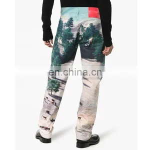 DiZNEW Dongguan Custom Denim Mens Wholesale Digital Printing Plus Size Jeans thumbnail-4