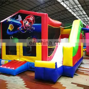 Beautiful Outdoor Kids Aerial Theme Inflatable Bounce House With Slide For Sale thumbnail-4